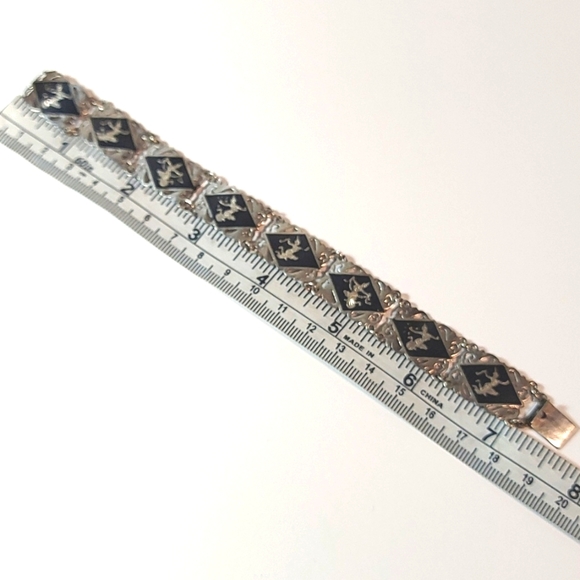 Antique Silver Siamese Dancer Link Bracelet - Picture 13 of 15
